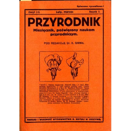 Przyrodnik. Miesięcznik, poświęcony naukom przyrodniczym. R. 3 (1926). Z.2-3 (Luty-Marzec 1926)