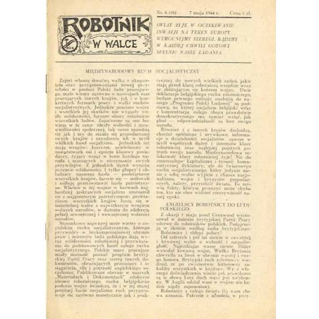 Robotnik w Walce. R. 2 (1944). Nr 8 (16) (7 maja 1944)