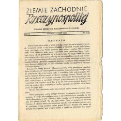 Ziemie Zachodnie Rzeczypospolitej. Dodatek miesięczny Rzeczypospolitej Polskiej. R. 2 (1943). Nr 1 (3) (Styczeń-Luty 1943)