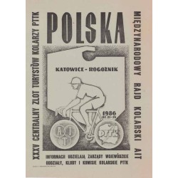 Polska Katowice - Rogoźnik 1986 07.21-26 XXXV Centralny Zlot Turystów Kolarzy PTTK Międzynarodowy Rajd Kolarski AIT