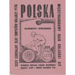 Polska Katowice - Rogoźnik 1986 07.21-26 XXXV Centralny Zlot Turystów Kolarzy PTTK Międzynarodowy Rajd Kolarski AIT