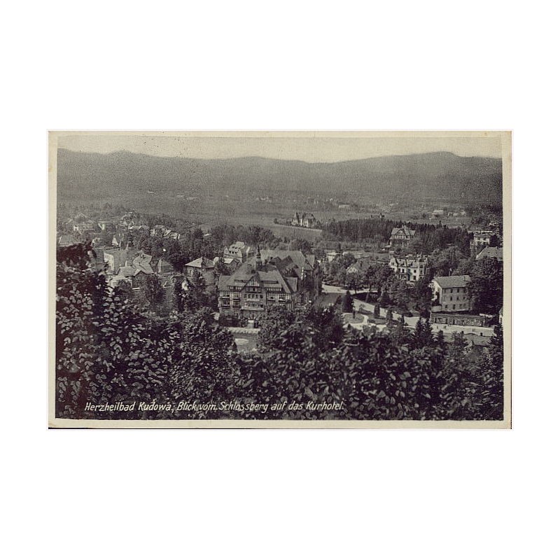 Herzheilbad Kudowa, Blick vom Schlossberg auf das Kurhotel