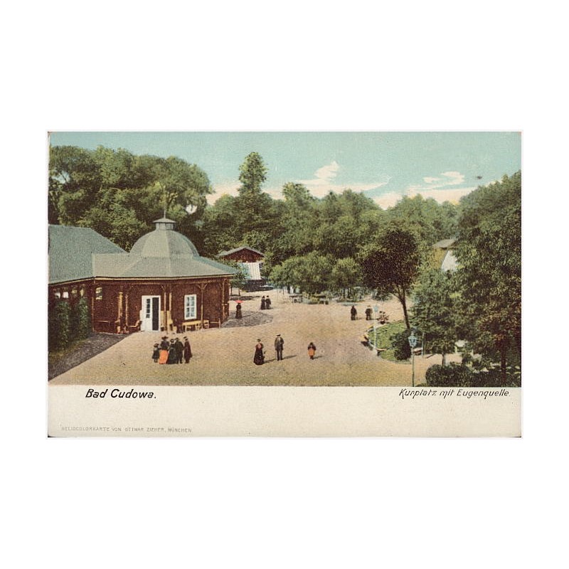 Bad Cudowa. Kurplatz mit Eugenquelle
