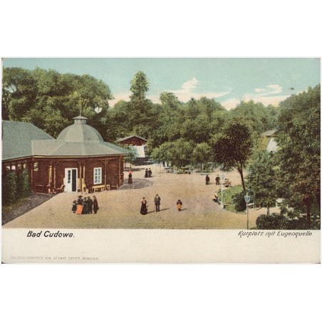 Bad Cudowa. Kurplatz mit Eugenquelle