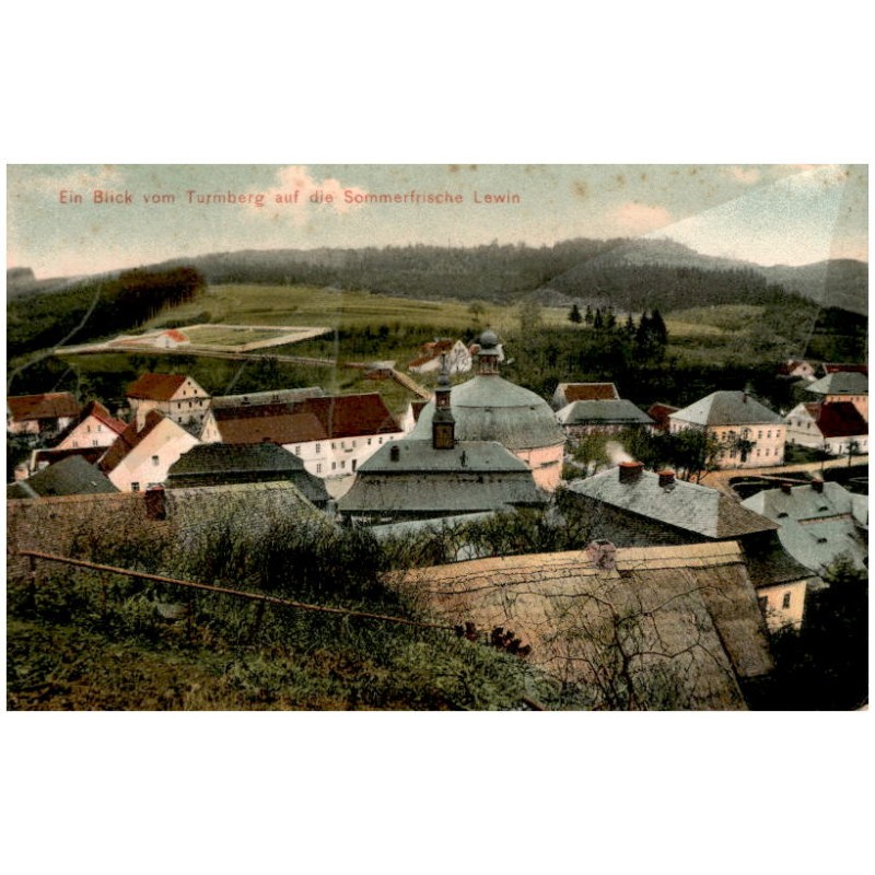 Ein Blick vom Turmberg auf die Sommerfrische Lewin