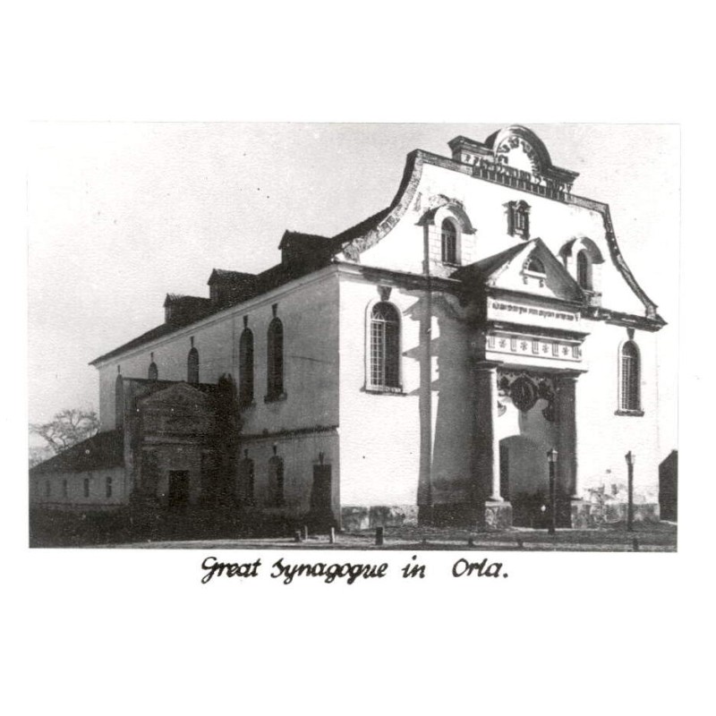 Great Synagogue in Orla. / Rewers: Stone synagogue in Orla. Bialystok Region. Built in XVII c. Photo J. Glinka 1935. ISPAN Colle