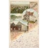 Gruss aus Cudowa. See. Villa Sanssouci, Bes. H. Dönau. Eugen-Quelle und Marienbad