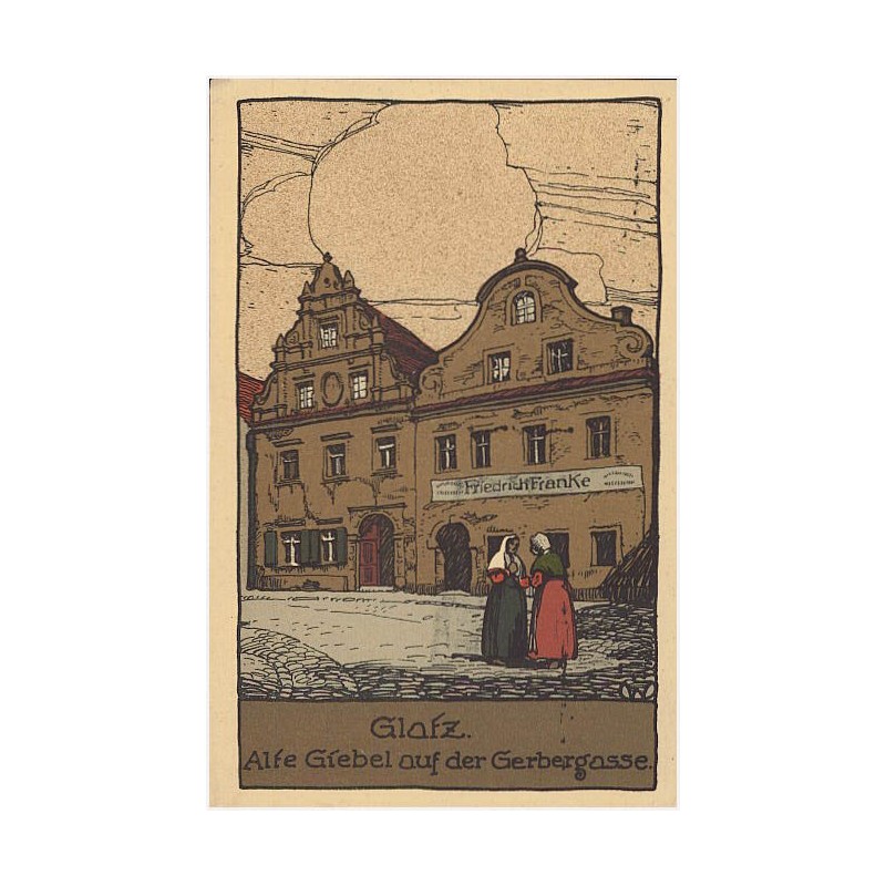 Glatz. Alte Giebel auf der Gerbergasse