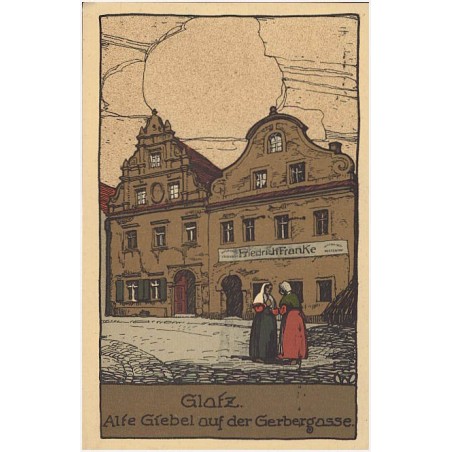 Glatz. Alte Giebel auf der Gerbergasse