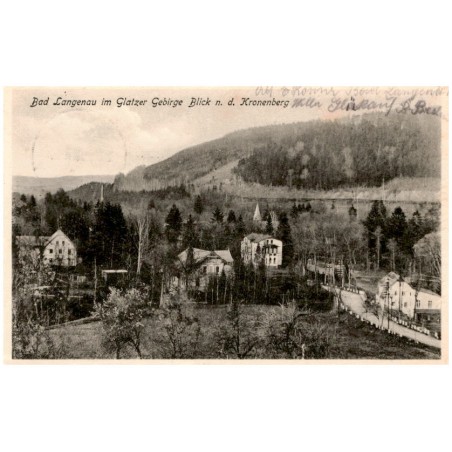 Bad Langenau im Glatzer Gebirge. Blick n. d. Kronenberg