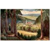 Bad Reinerz, oberes Badeteil. Künstlerpostkarte nach einem Aquarell von A. Jung