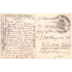 Bad Reinerz, oberes Badeteil. Künstlerpostkarte nach einem Aquarell von A. Jung