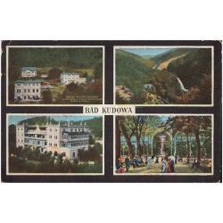 Bad Kudowa. Gruss aus Bad Kudowa. Schlossberg mit Villa Friedrichshof, Aurora & Regina. Sanatorium Villa Maria. Forsthaus mit He