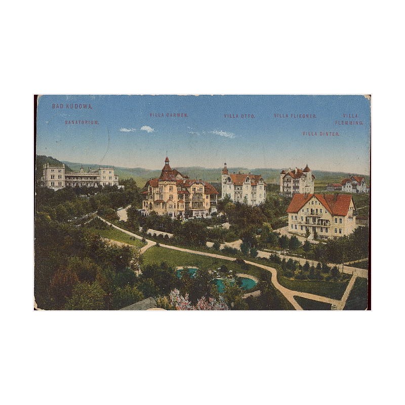 Bad Kudowa. Sanatorium. Villa Carmen. Villa Otto. Villa Fliegner. Villa Flemming. Villa Dinter