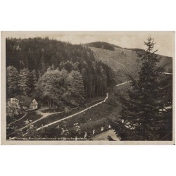 Bad Kudowa. Forsthausrestaurant mit Heuscheuerstraße