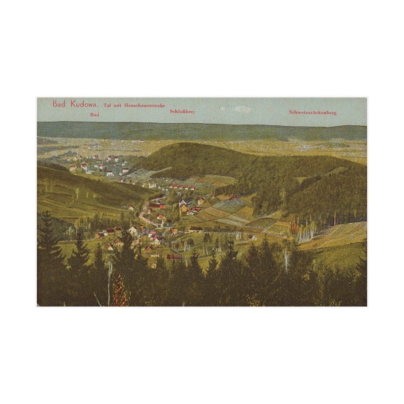 Bad Kudowa. Tal mit Heuscheuerstraße. Bad. Schloßberg. Schweinsrückenberg