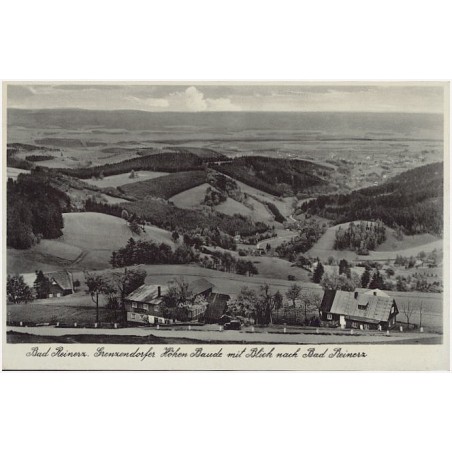 Bad Reinerz. Grenzendorfer Höhen Baude mit Blick nach Bad Reinerz