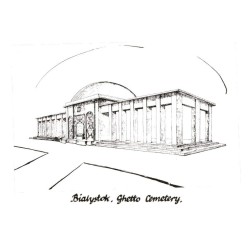 Bialystok. Ghetto Cemetery / Rewers: Bialystok. Ghetto Cemetery. Tomb to memory jewish fighters in ghetto. Built 1948, destroyed