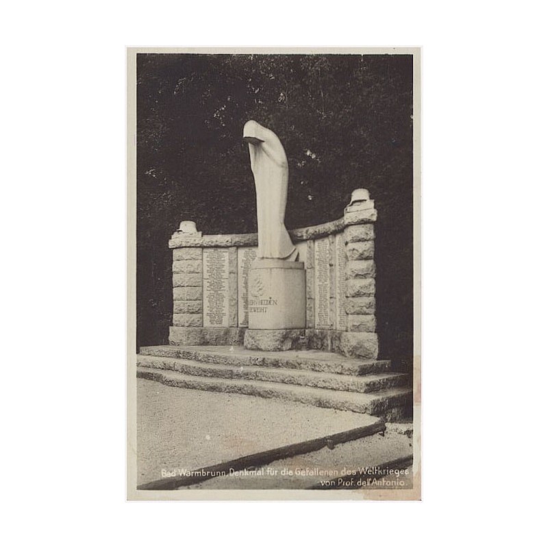 Bad Warmbrunn. Denkmal für Gefallenen des Weltkrieges von Prof. dell'Antonio