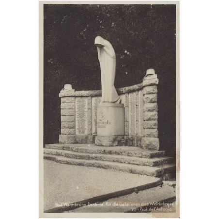 Bad Warmbrunn. Denkmal für Gefallenen des Weltkrieges von Prof. dell'Antonio