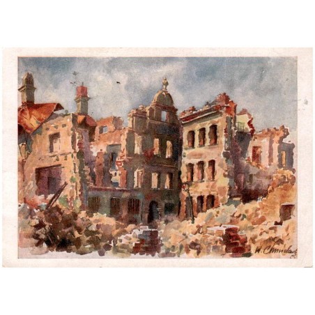 Warszawa zburzona przez Niemców podczas Powstania 1944 [...] Kanonia. Ruiny Muzeum Archidiecezjalnego. W. Chmielewski pinx.