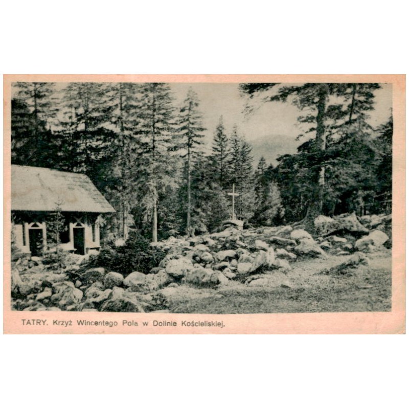 Tatry. Krzyż Wincentego Pola w Dolinie Kościeliskiej.