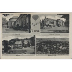 Herz-Bad Kudowa. Wandelhalle. Schloß. Kurhotel Fürstenhof. Gesamtansicht