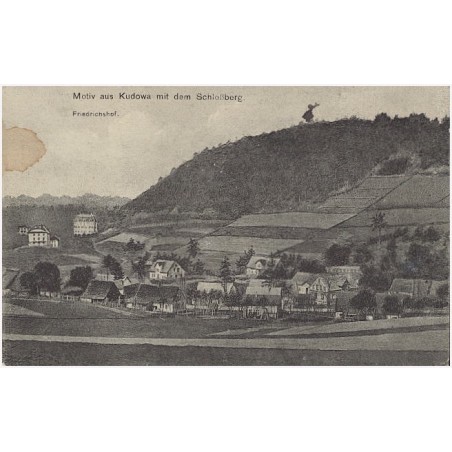 Motiv aus Kudowa mit dem Schloßberg. Friedrichshof