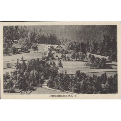 Germaniabaude, 630 m, Bad Flinsberg i. Isergebirge. Besitzer Konzek, Fernruf Nr. 136 [...]