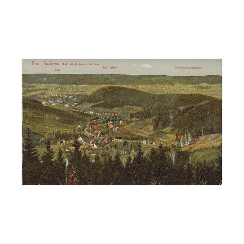 Bad Kudowa. Tal mit Heuscheuerstraße. Bad. Schloßberg. Schweinsrückenberg