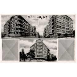 Kattowitz O/S. Kirchstraße. Viktoriastraße. Ecke Viktoria- und Scharnhorststraße