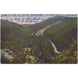 Gruss aus Bad Kudowa. Forsthaus mit Heuscheuer-Strasse