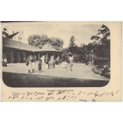 Gruss aus Bad Cudowa. Kurplatz mit Eugenquelle