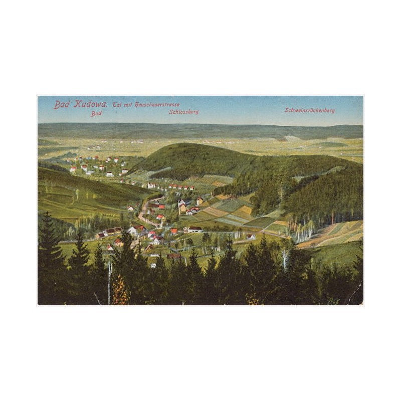 Bad Kudowa. Tal mit Heuscheuerstraße. Bad. Schloßberg. Schweinsrückenberg