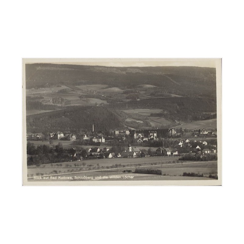 Blick auf Bad Kudowa, Schloßberg und die Wilden Löcher