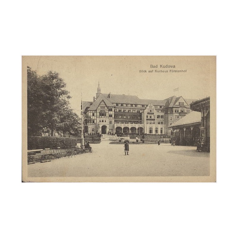 Bad Kudowa. Blick auf Kurhaus Fürstenhof