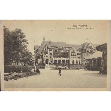 Bad Kudowa. Blick auf Kurhaus Fürstenhof