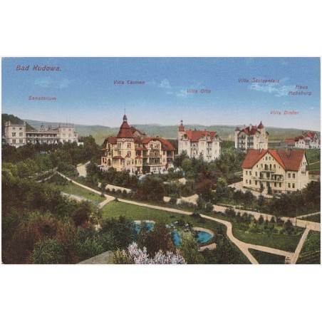 Bad Kudowa. Sanatorium. Villa Carmen. Villa Otto. Villa Stolzenfels. Villa Dinter. Haus Habsburg