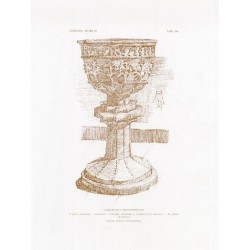 Zubrzycki: Skarb 3. Tabl. 290. Chrzcielnica średniowieczna z kościółka wiejskiego w Żernikach pod Janowcem / "ZUBRZYCKI: SKARB I