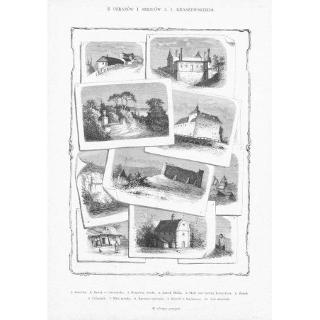 Z obrazów i szkiców J. I. Kraszewskiego / "Z OBRAZÓW I SZKICÓW J. I. KRASZEWSKIEGO. 1. Janówka. 2. Zamek w Czartorysku. 3. Krajo