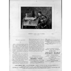 "Badacz. Rysunek z obrazu S. Buchbindera. (Wielkość oryginału). (1913)"