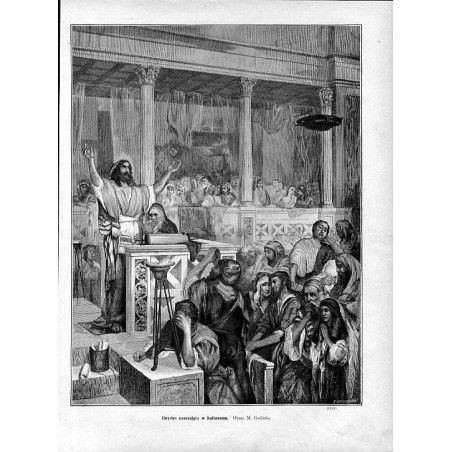"Chrystus nauczający w Kafarnaum. Obraz M. Gotlieba. (5958)"