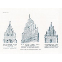 Zubrzycki: Skarb 2. Tabl. 177. [1] Szczyt zachodni małego kościółka Świętej Anny w Głogowie [2] Szczyt zachodni Kościoła Bożego