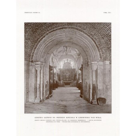 Zubrzycki: Skarb 3. Tabl. 221. Odrzwia główne Kościoła w Czerwińsku nad Wisłą (fotografia M. Zientarskiego / "ZUBRZYCKI: SKARB I