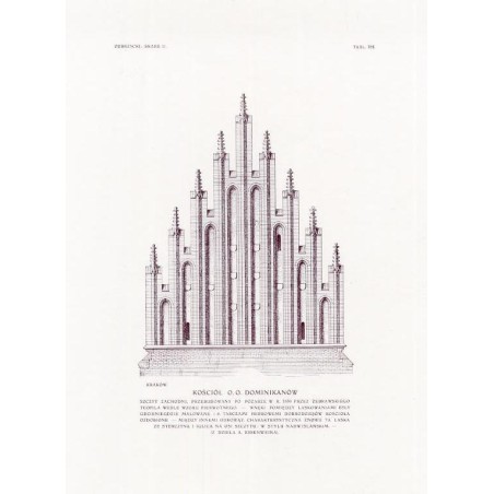 Zubrzycki: Skarb 2. Tabl. 184. Kraków. Kościół oo. Dominikanów / "ZUBRZYCKI: SKARB II. TABL. 184. KRAKÓW. KOŚCIÓŁ O. O. DOMINIKA