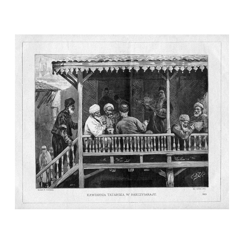 Kawiarnia tatarska w Bakczysaraju. 7915 / "KAWIARNIA TATARSKA W BAKCZYSARAJU. 7915"