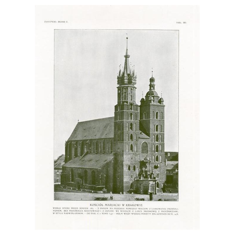 Zubrzycki: Skarb 2. Tabl. 145. Kościół Mariacki w Krakowie / "ZUBRZYCKI: SKARB II. TABL. 145. KOŚCIÓŁ MARJACKI W KRAKOWIE [...]"