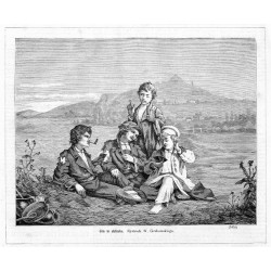 "Gra w chlusta. Rysunek W. Grabowskiego. (5452)"