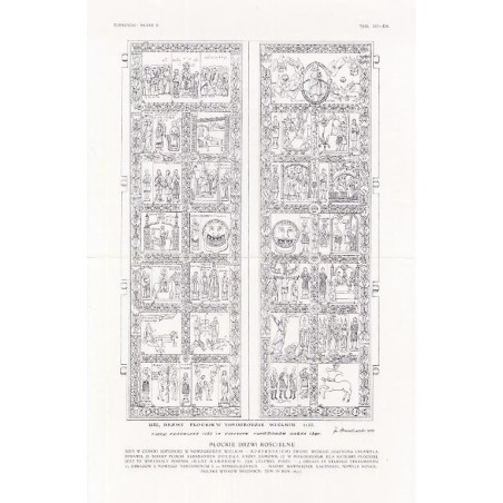 Zubrzycki: Skarb 2. Tabl. 157-158. Płockie drzwi kościelne dziś w cerkwi sofijskiej w Nowogrodzie Wielkim / "ZUBRZYCKI: SKARB II