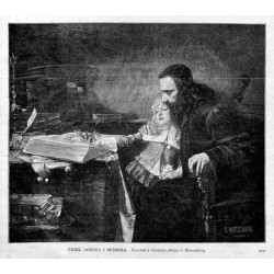 Uriel Acosta i Spinoza. Rysował z własnego obrazu S. Hirszenberg. 8192 / "URIEL ACOSTA I SPINOZA. Rysował z własnego obrazu S. H